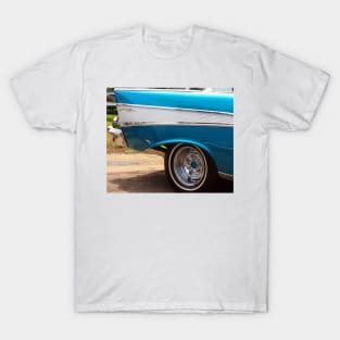 Chevrolet Blue and White Classic Bel Air Muscle Car T-Shirt